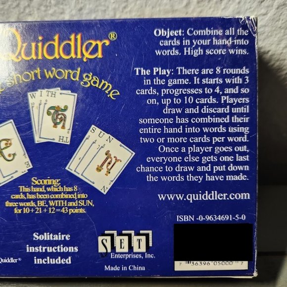 Quiddler Card Game Make Short Words With Cards to Win Family Game Night Perfect - Picture 3 of 6
